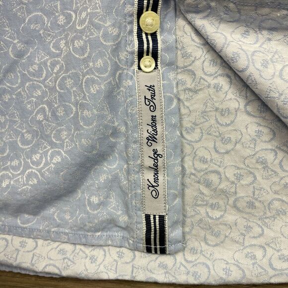 Robert Graham Shirt Mens Extra Large Blue Wall Street Money Bags Long Sleeve - Picture 5 of 12